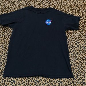 NASA Black Tee W/ Logo Patch Size * Small*